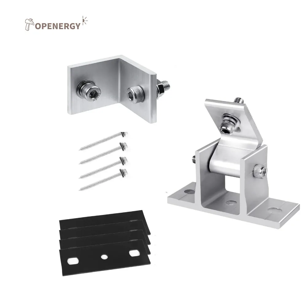Solar photovoltaic tilt-adjustable rear legs for mounting single/multiple solar modules