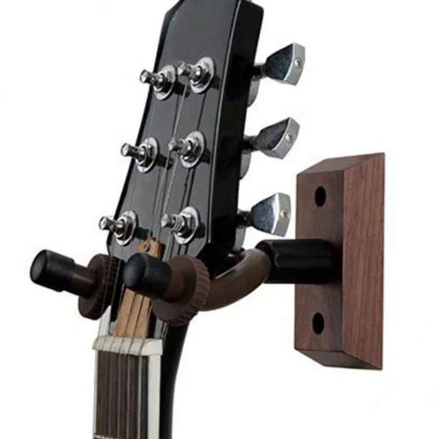 Realsin Wholesale wall mount wooden guitar hanger Wall Hook Holder Stand for acoustic electric guitars