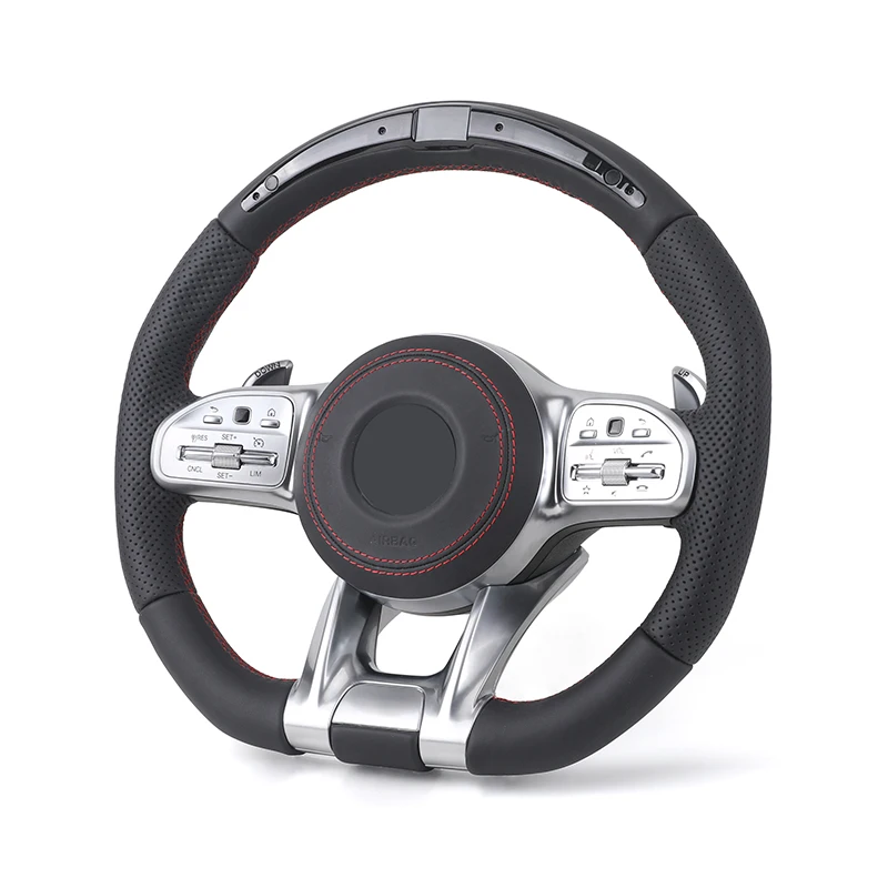 With Led Display Volant Lenkrad Sport Leather Steering Wheel for Mercedes Benz C217 W209 W204 W205 W206 w207 Coupe C63s C63 AMG