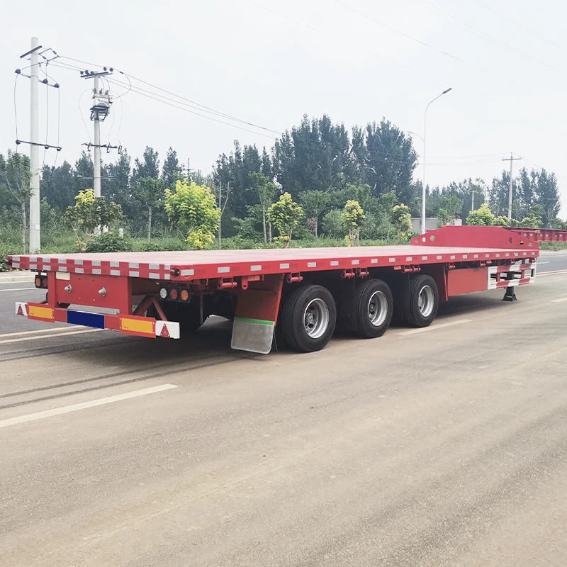 Новый и Подержанный 3-х 4-осный погрузчик lowboy 50 60-тонный Низкорамный грузовик с дроп-палубой полуприцеп
