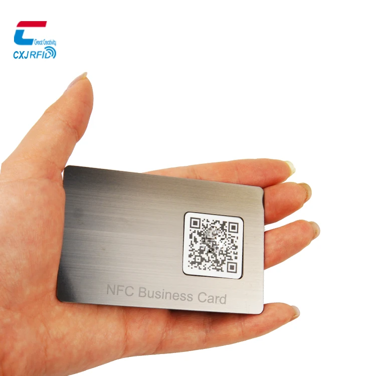 Factory Price Nfc Blank Metal Business Card Costom Qr Code Smart Chip Nfc Card