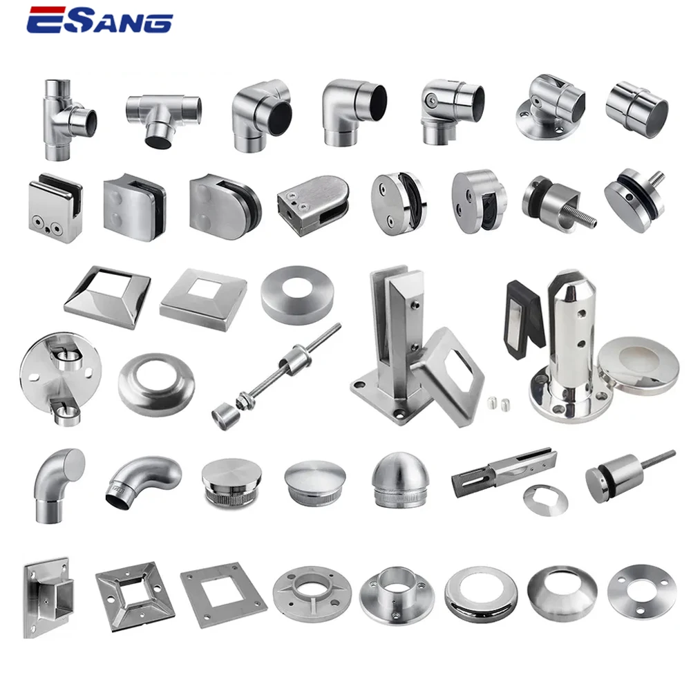 ESANG поручень аппаратное обеспечение стеклянная крышка пластина из нержавеющей стали системы поручней