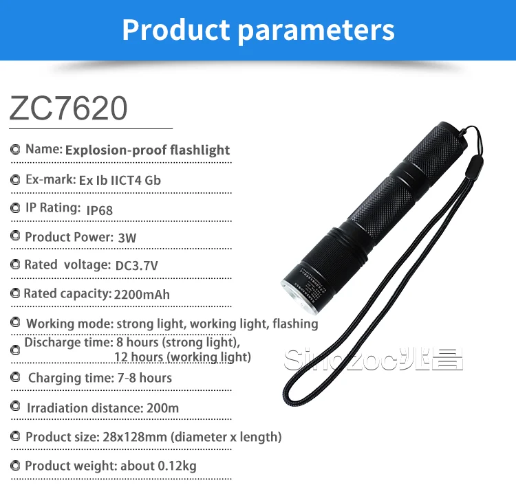 ZC7620 ex-proof torch light