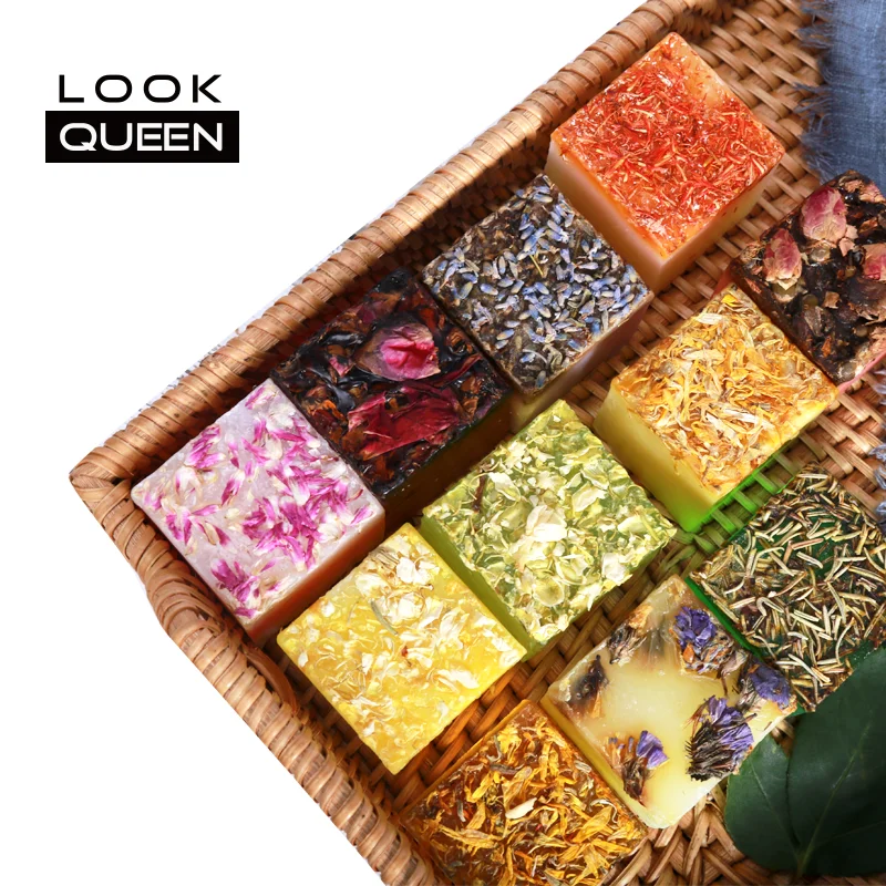 Private Label Organic Handmade Flower Soap  Face or  body Cleaning Skincare whitening soap