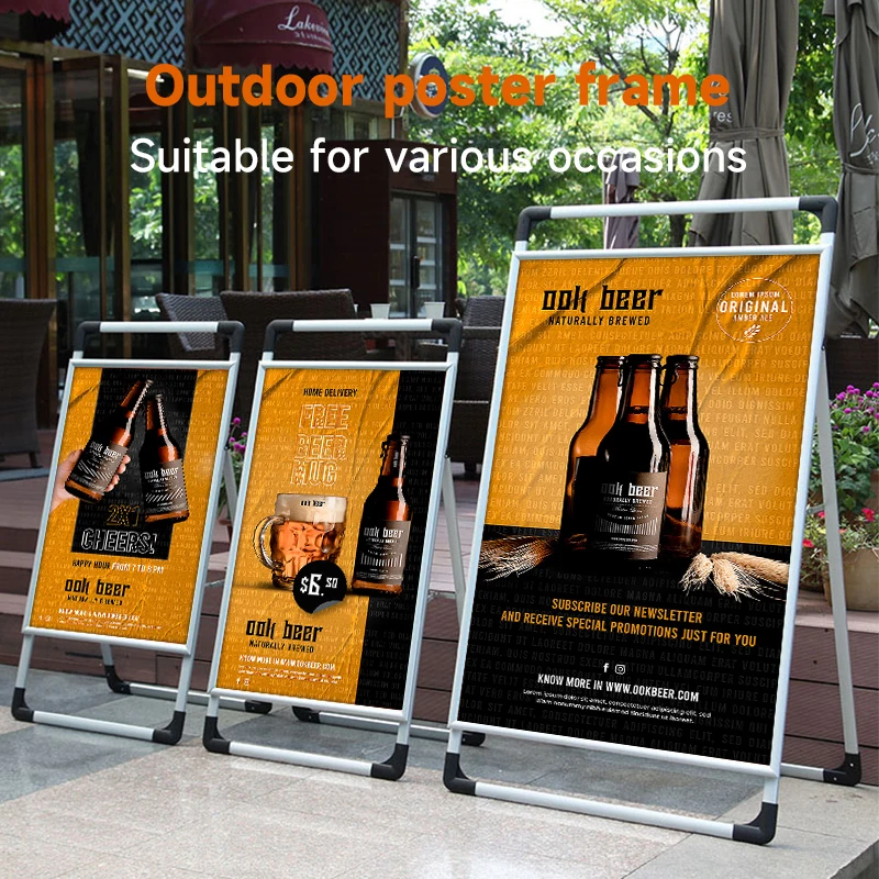 A0/A1/A2 Portable Vertical Poster Display Rack Mall Advertising Promotion Framework A frame