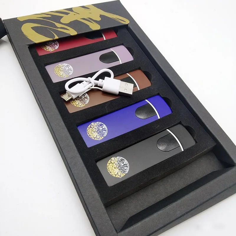 USB Электронная перезаряжаемая пластиковая зажигалка для прикуривателя