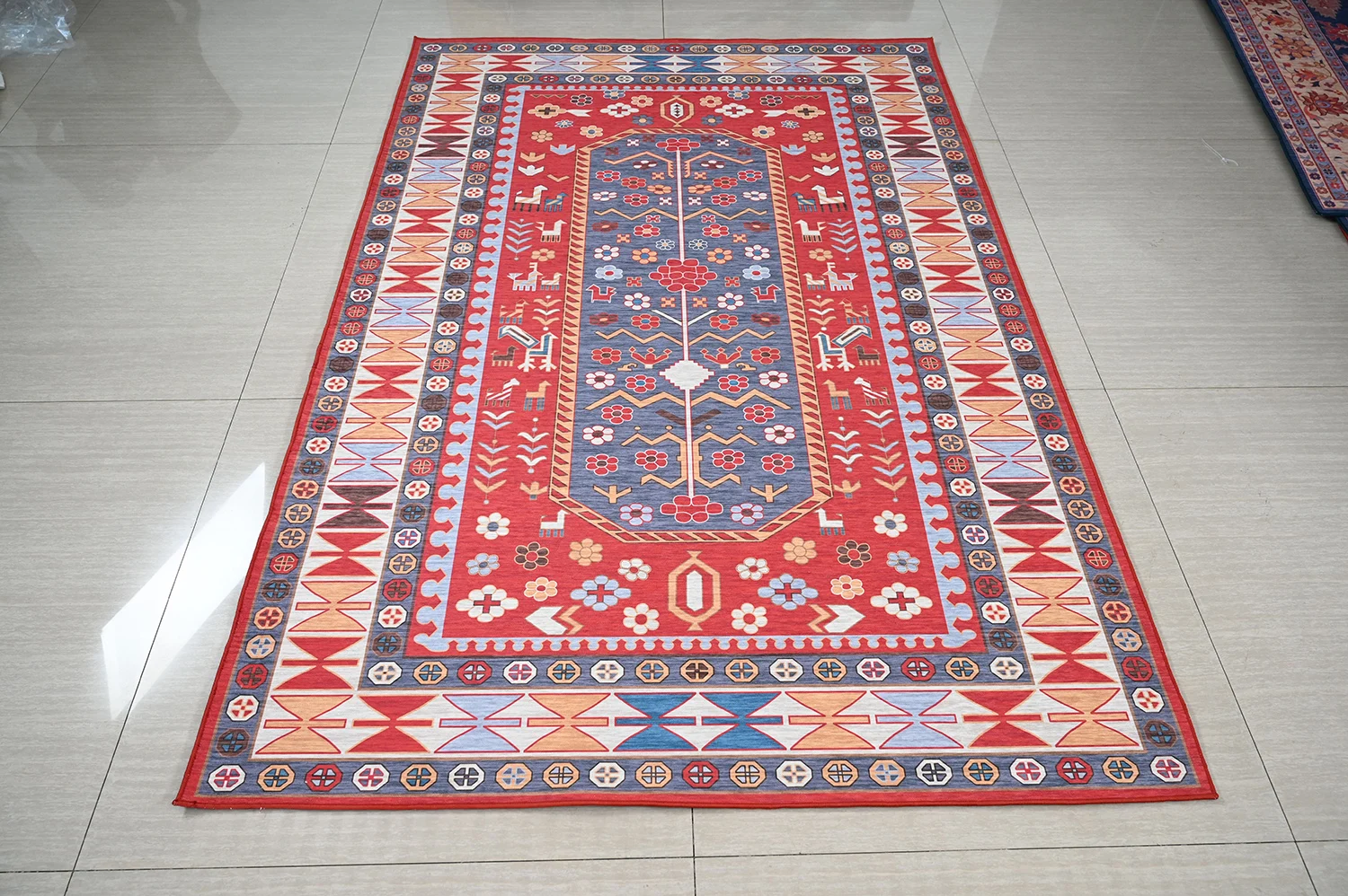 Оптовая ПРОДАЖА Винтажный стильный ковер для гостиной полиэфирный бархатный 3D Печатный декоративный пола