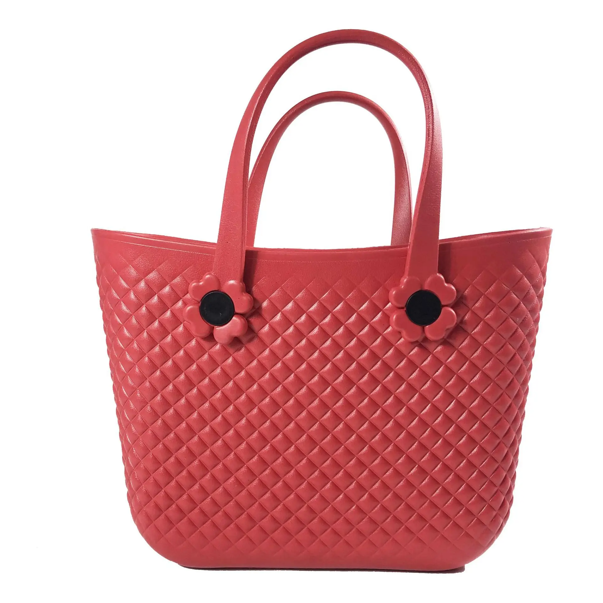 Popular Waterproof EVA Tote Large Shopping Basket Bags Beach Silicone  Purse Eco Jelly Candy Lady Handbags