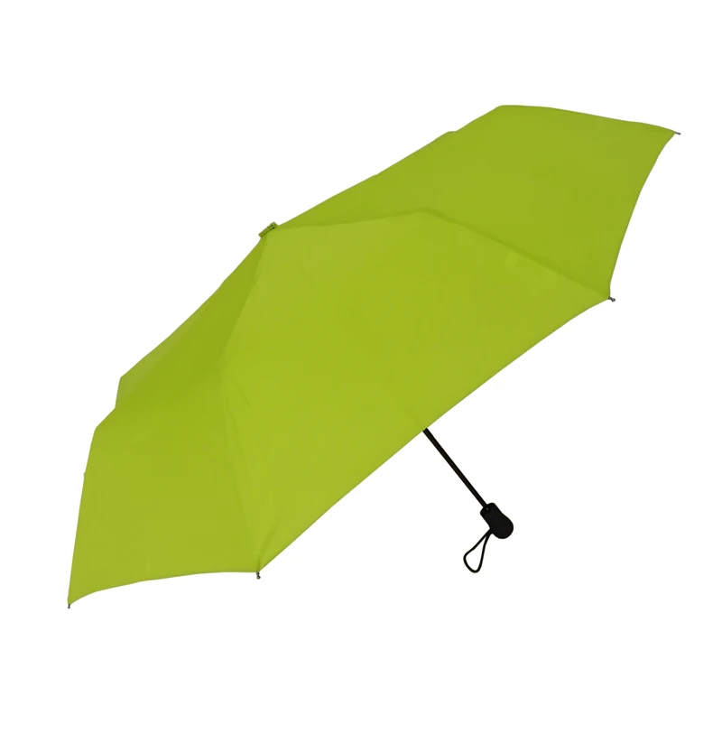 21 Inch 8k Lime Green 3 Folding Manual Umbrella