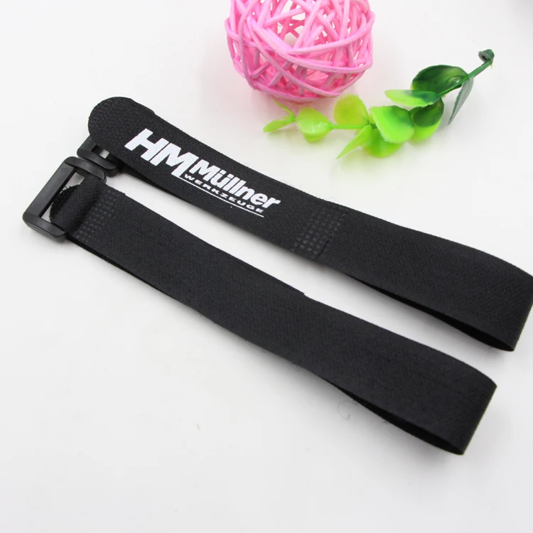 Custom logo printed adjustable loop fishing rod holder and hook fishing rod strap hook and loop