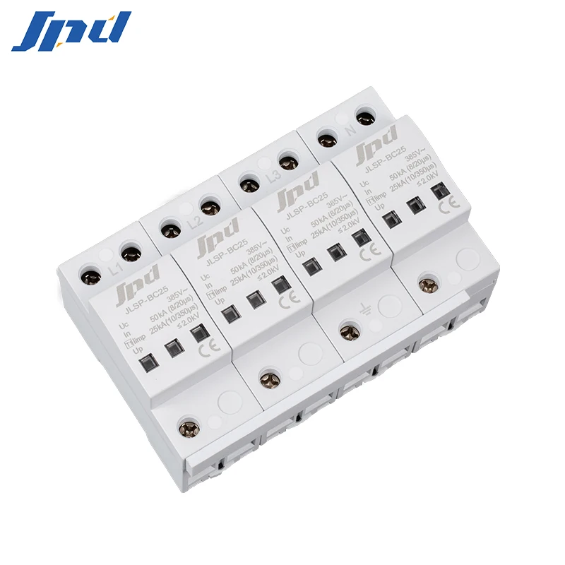 JLSP-BC25/4P Jinli t1 t2 ac surge protector 50kA SPD 385V surge protector