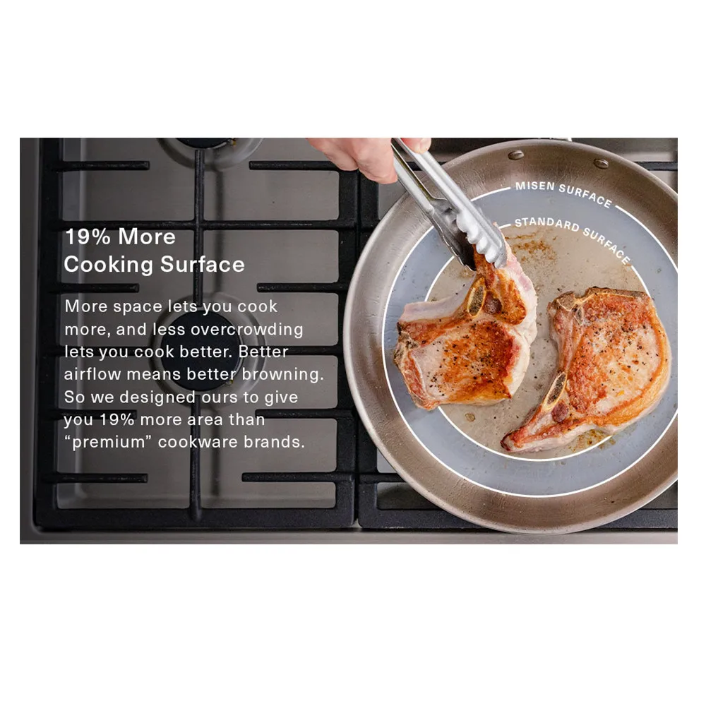 2022 Hot Selling kitchen cookware 5-layer stainless steel frying pan, non-stick coating