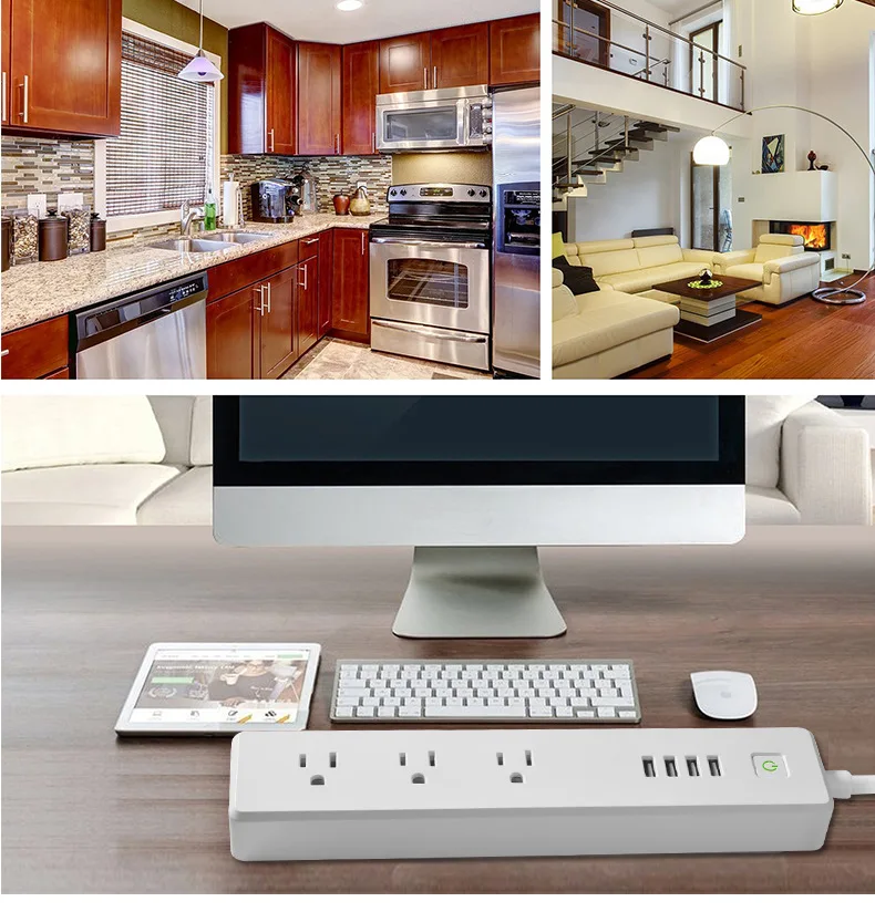 США Великобритании и Европы Smart Plug удлинитель Wi-Fi контроль электрическая розетка сроки сетевой