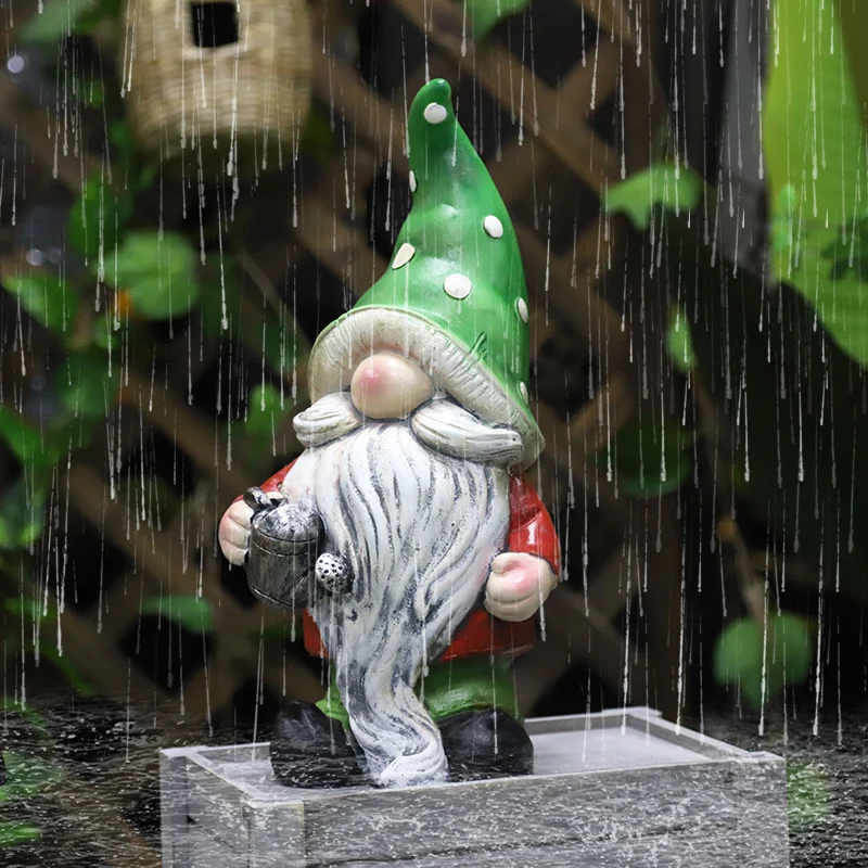 Redeco Wholesale Garden Gnome Oem Resin Crafts Cute American Gnome Magnesium Oxide Crafts For Gifts Home Garden Decor