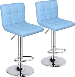 Регулируемое поворотное кожаное кресло с высокой спинкой для ресторана и бара в нордическом стиле