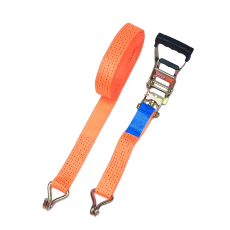 50mm double J hook with rubber handle cargo lashing belt load tension set sling cargo lashing belt