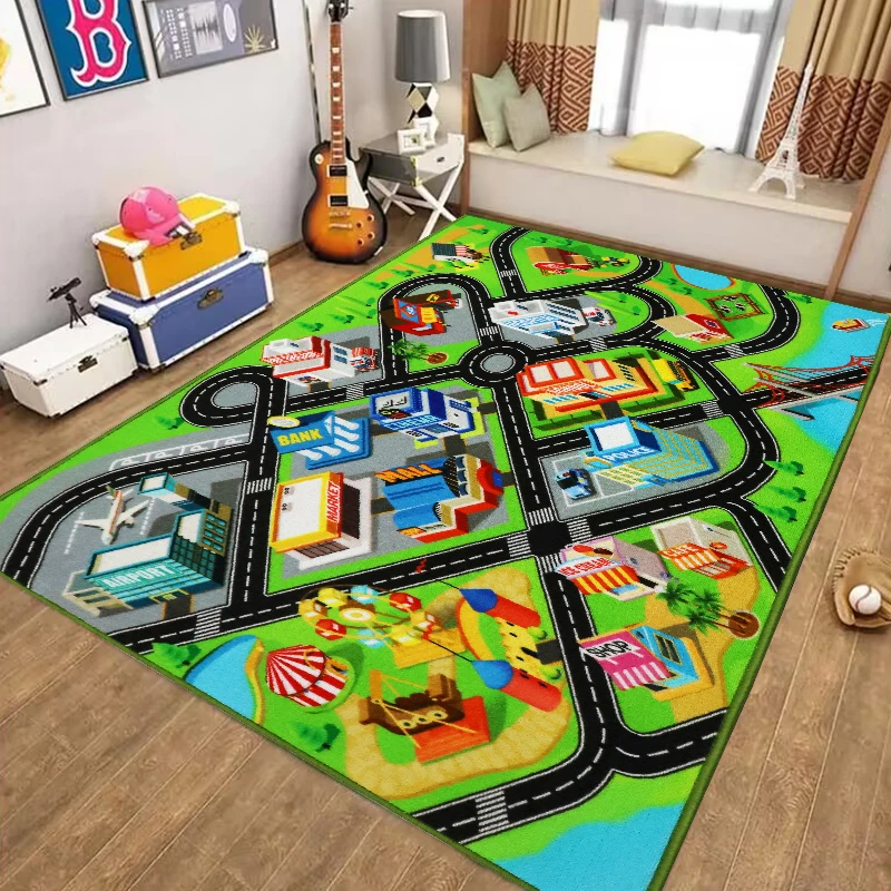 Soft Educational Baby Play Mats And Fences Infant City Road Children Playmats Customized Carpet Play Mat