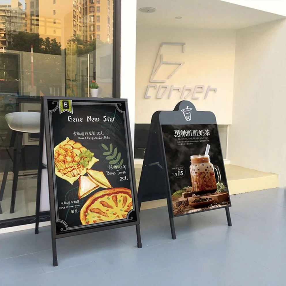 Insertable poster A frame sandwich boards 600mm x900mm metal frame insertable corflute sign