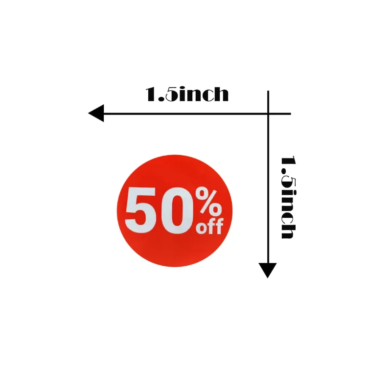 Custom Sold Sticker Label Retail 30% /40% /50% Off Writable Retail Store Discount Price Stickers