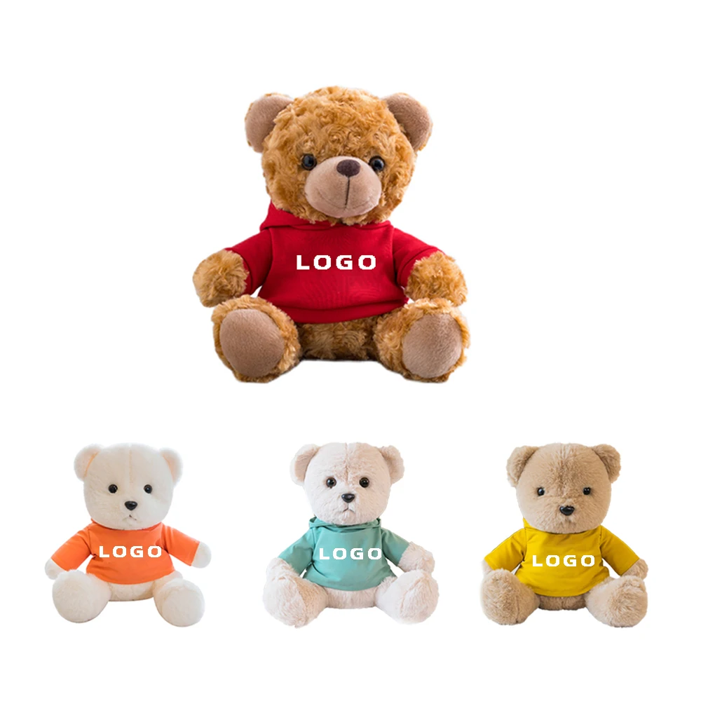 Wholesale Manufacturer Creative Animal With Teddy Bear Clothes OEM Logo Custom removable clothes accessories