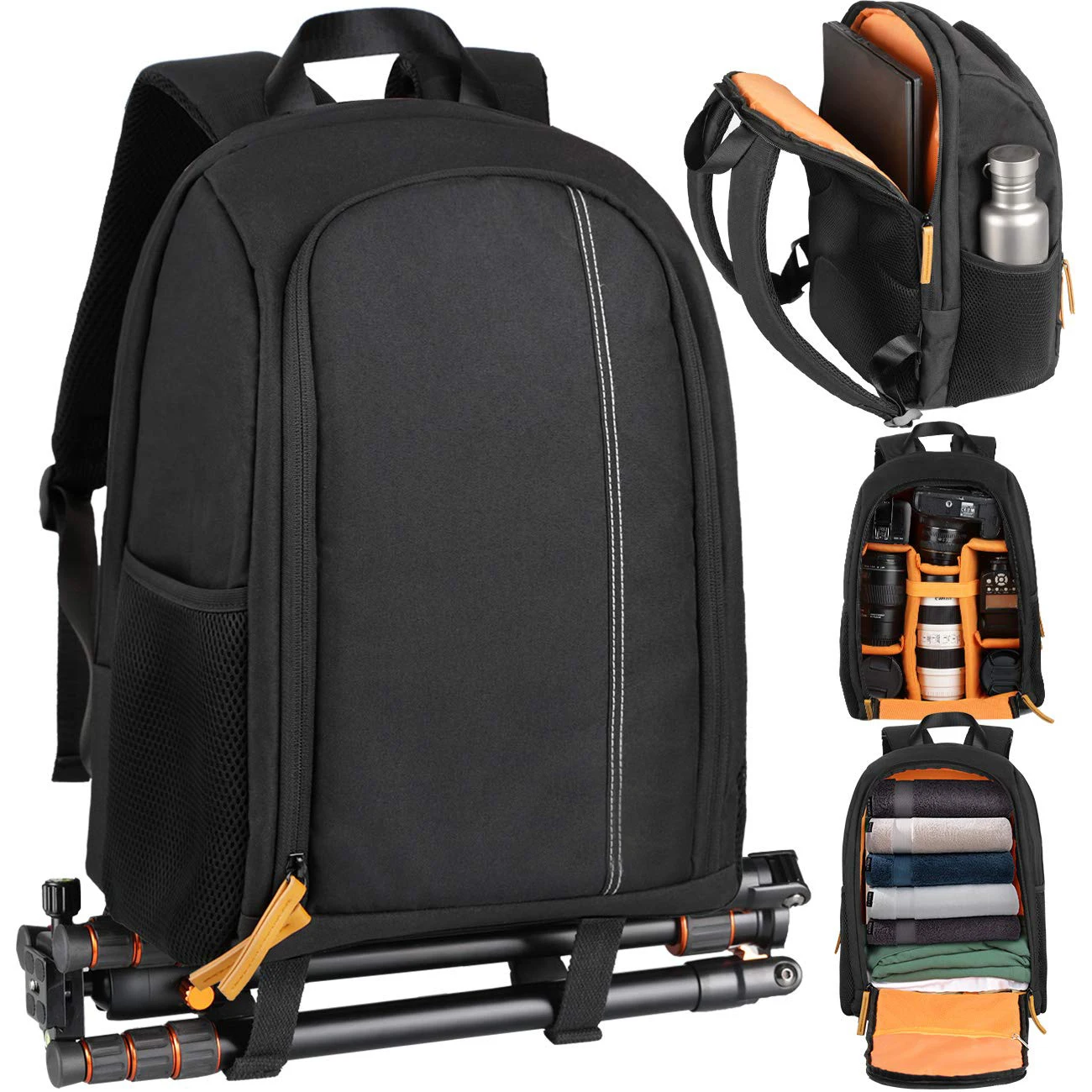 Waterproof camera bag backpack custom camera and video bag DSLR photography camera bag with tripod mount and laptop compartment
