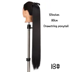 Synthetic  Long Straight Hair Wig Human Wigs Ponytails For Black Women Clip In Hair Ponytail Extension