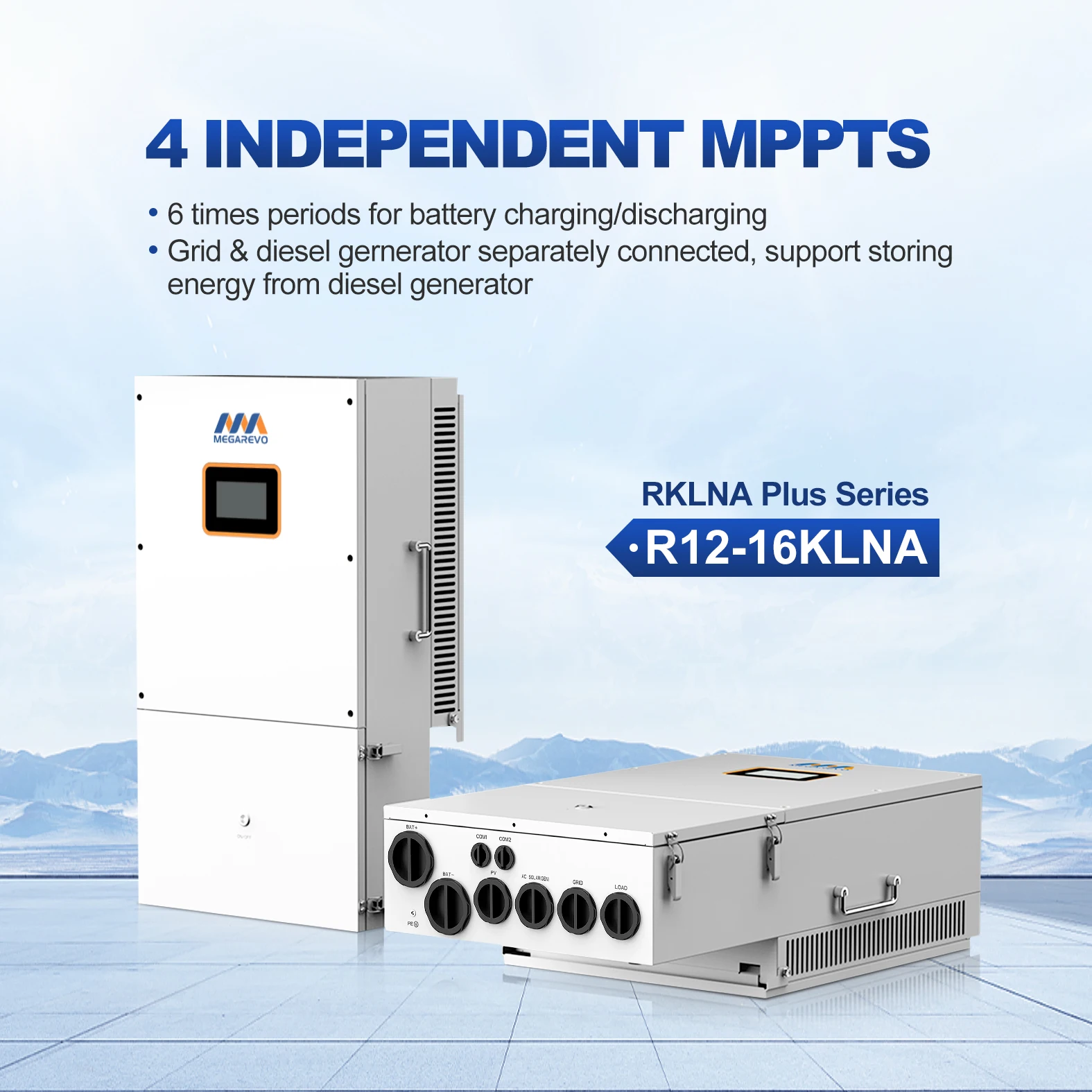 Megarevo UL CSA R10KLNA R12KLNA солнечный инвертор 10 кВт 12 48 В 120/240 Гибридный с разделенной фазой на складе в США