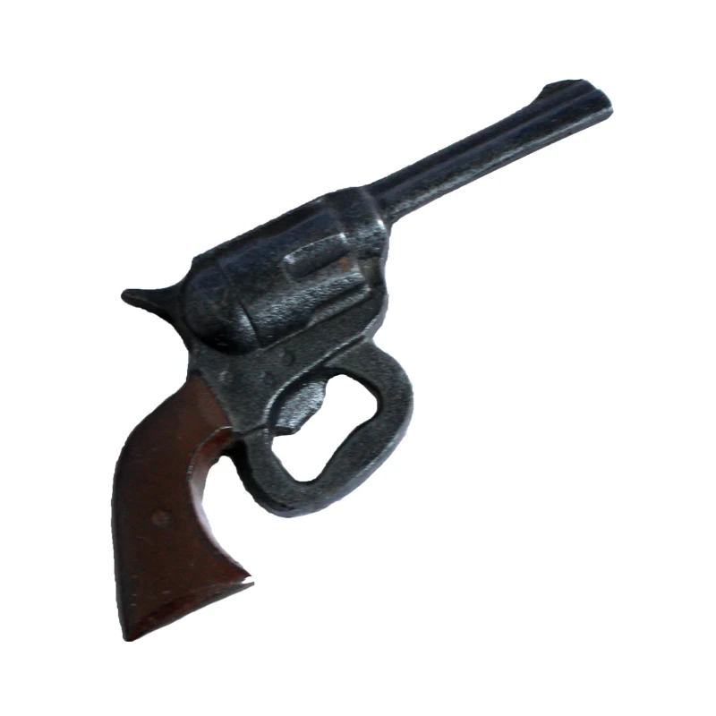 Novel design metal art antique  cast iron gun  beer bottle openers
