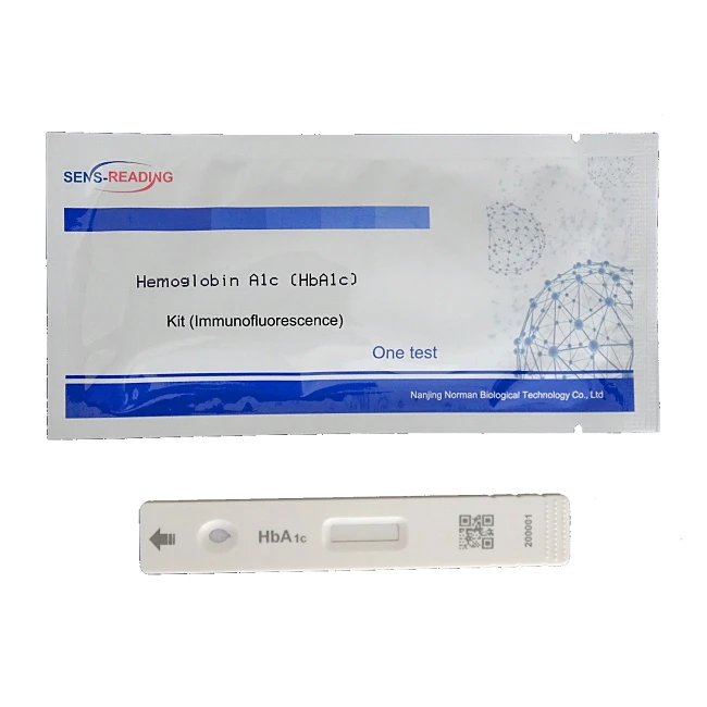 Hot Sale HbA1c Immunofluorescence POCT Diabetes Test Kit HBA1c Blood Test Kit
