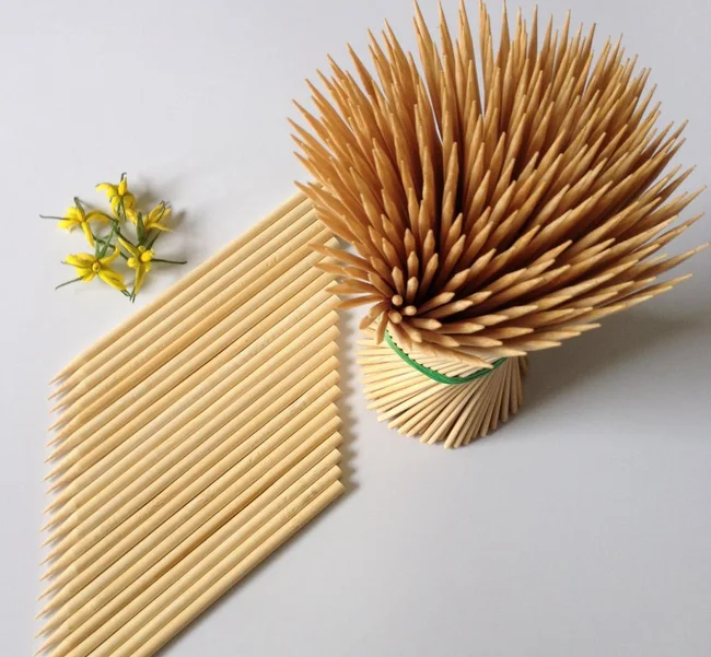 Bamboo Products Natural Bamboo Grill Skewer Round BBQ Sticks