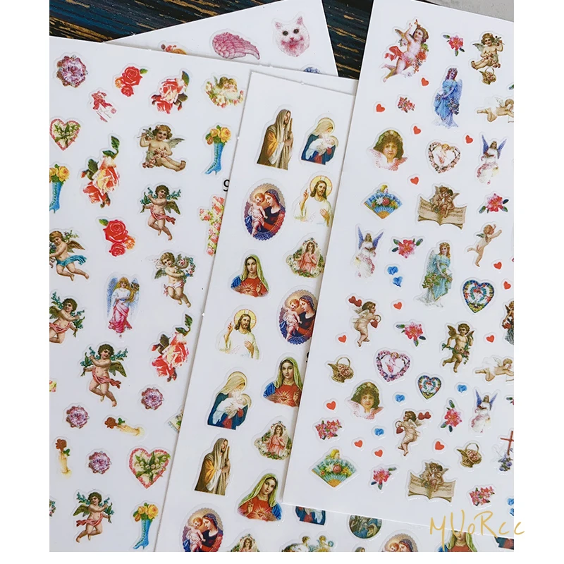 
JOYFUL Top Quality New Sticker Nails Art 3d Virgin Cupid Laser Nail Sticker 