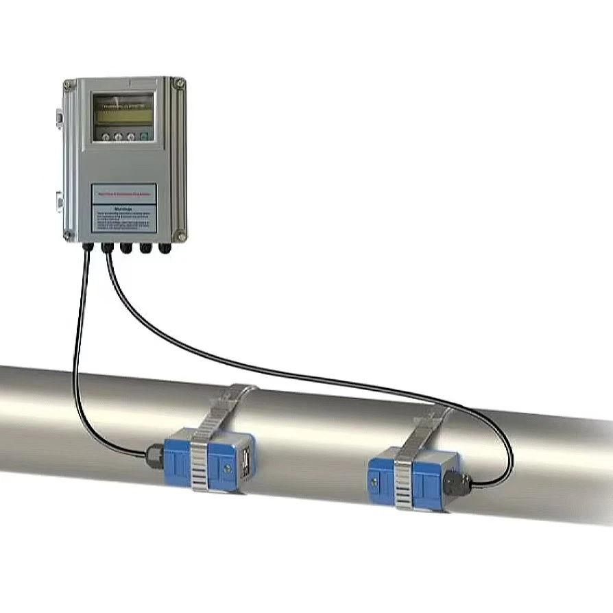 TSONIC grey version wall mounted clamp on flow meter ultrasonic flow meter