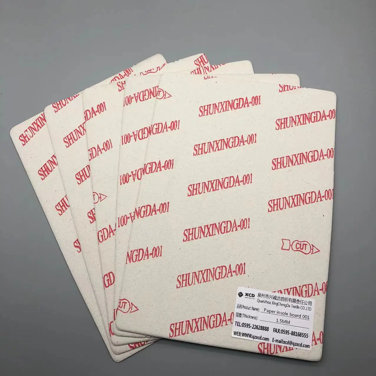 Paper board insole for shoe making material