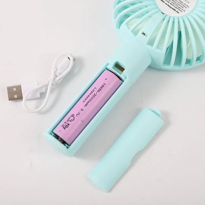 Pink White USB Handheld Mini Fan Lash Table Rechargeable Small Handy Fans Eyelash Extension Mini Fans