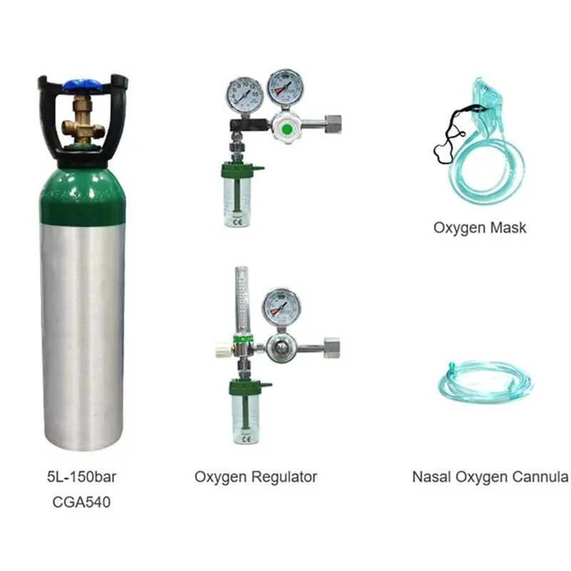 Wholesale 10L 40L Oxygen Gas Cylinder Tank ISO DOT Medical Oxygen Storage Tank with Sizes Chart