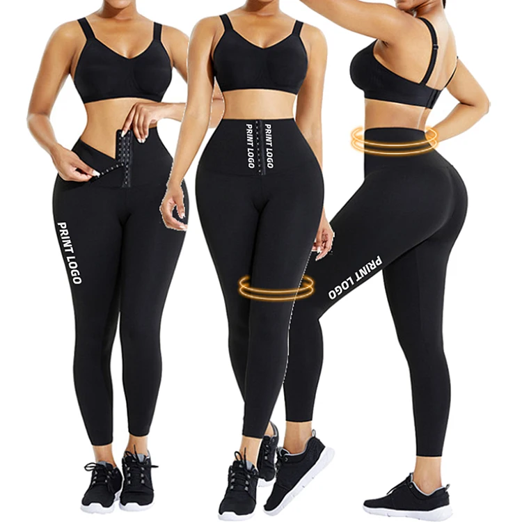 customize push up high waist gym sport fitness workout black scrunch butt waterproof yoga waist trainer leggings for women