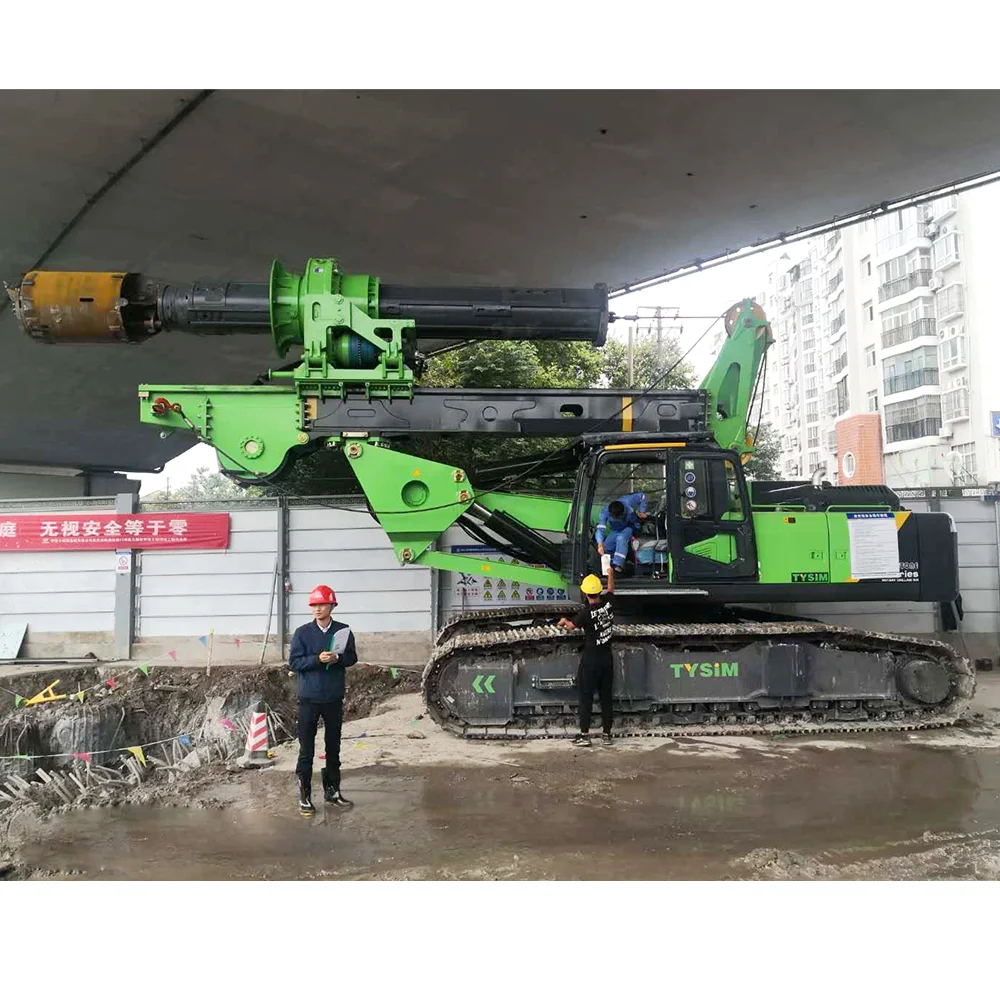 Construction Works Main Winch Speed 66 m/min Low Headroom Hydraulic Rotary Rock Drilling Rig Machine