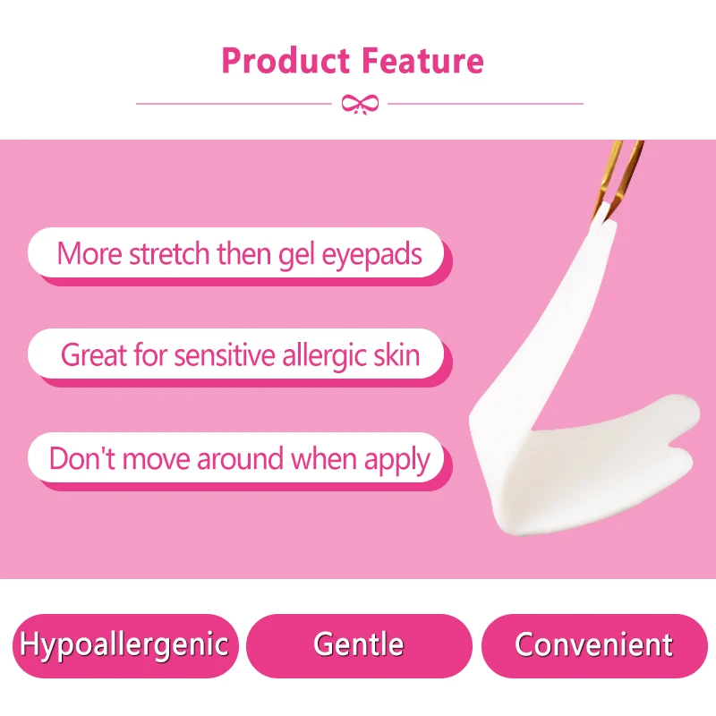 2024 Medical Grade Thick Foam Pad Own Brand Eye Patches Foam Sponge Lash Patch Package Eyepatch For Extension Training