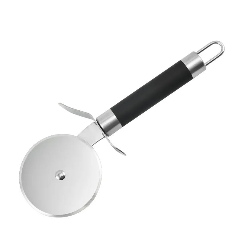 Rubber handle 430 stainless steel pizza rolling knife kitchen and household baking pizza single wheel