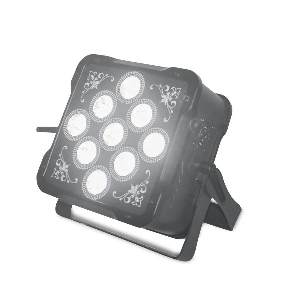 9x18 Вт dj светодиодные лампы flat par RGBAW + УФ 6 в 1 dmx беспроводной пульт дистанционного управления питанием от батареи uplights