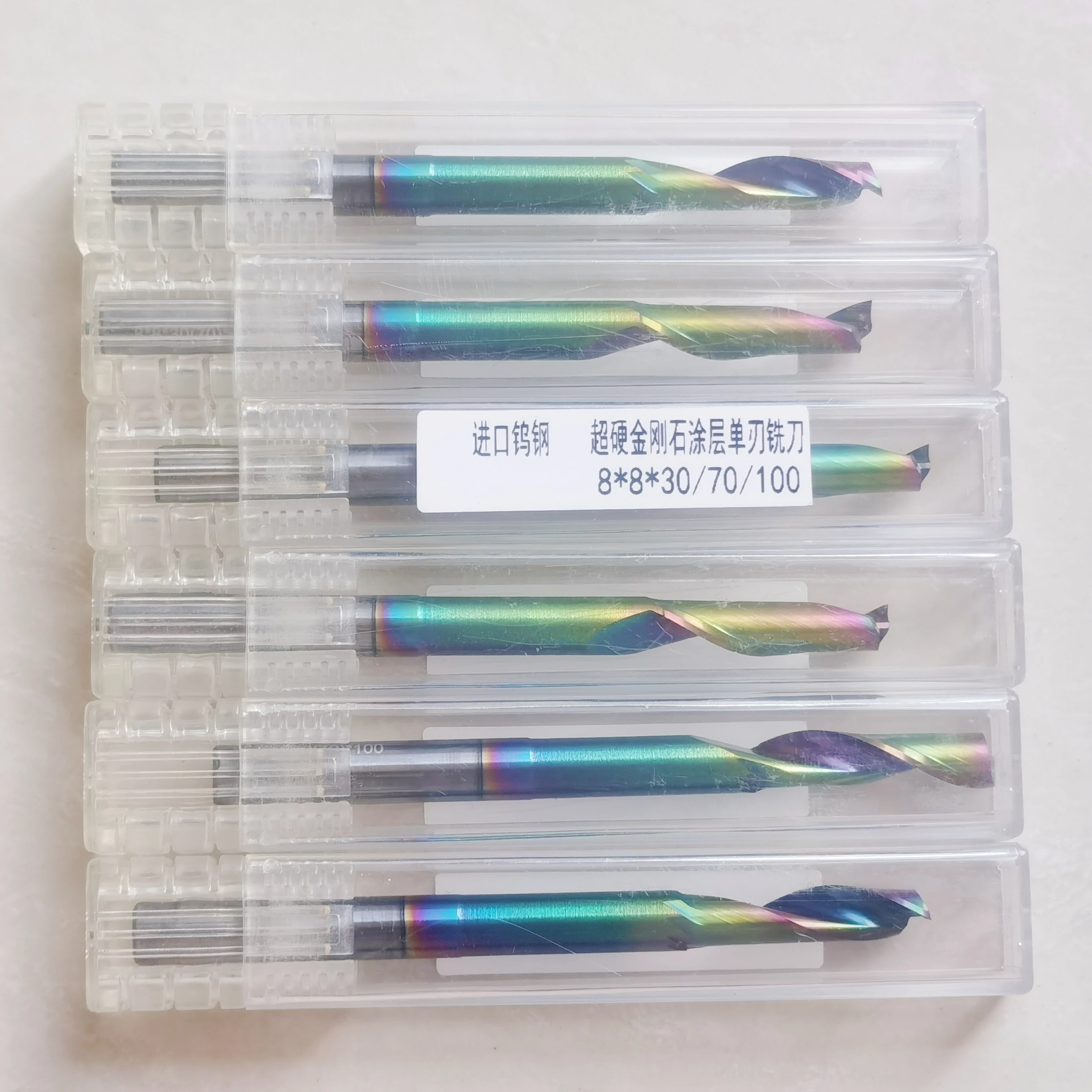 Imported tungsten steel diamond coated single edge milling cutter (8 * 3 * 30/70 * 100)