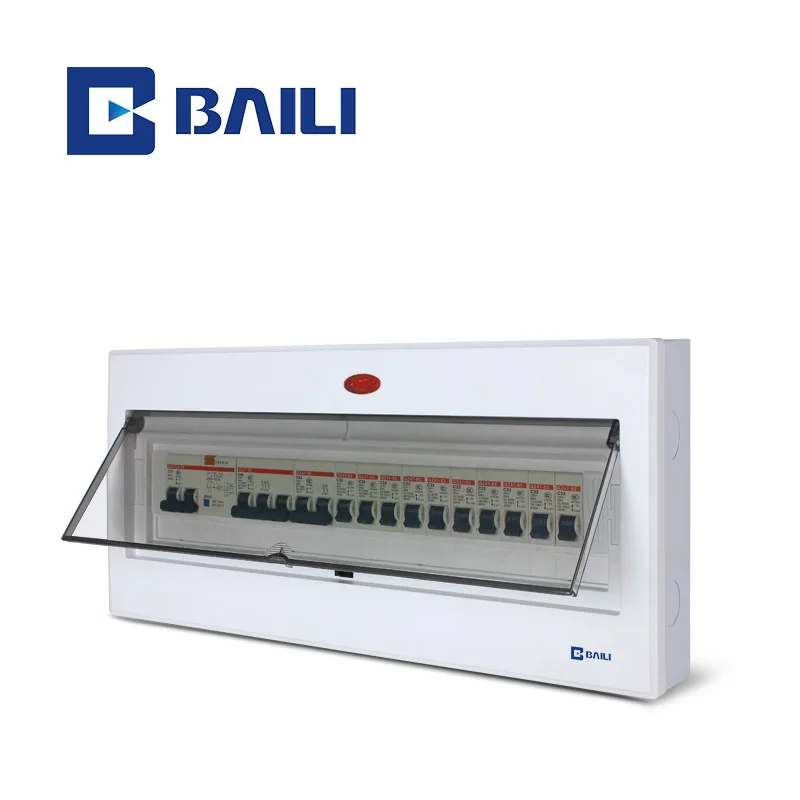 BAILI V8 21way Surface mounting Metal bottom plastic cover with indicator light MCB box Distribution Box