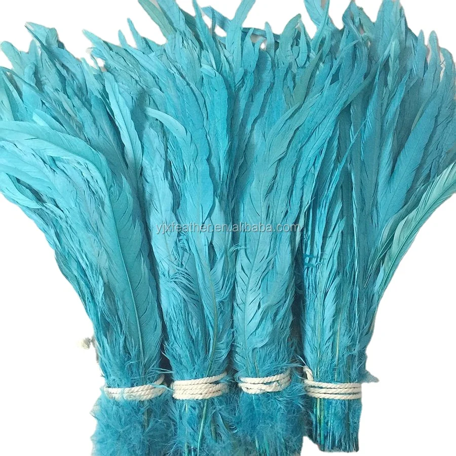 Wholesale colored Cock grizzly Rooster tail feathers Chicken Feather for Decorations