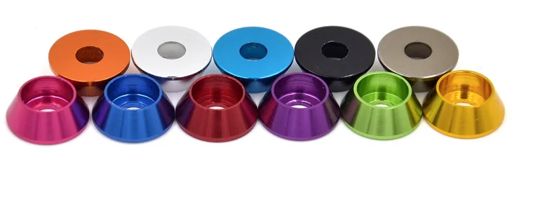 10 Pcs Aluminum Fender Bumper Washer Bolt, Engine Bay Dress Up Fastener Kit for Car License Plate Frame, Fender, Bumper, M6x20mm