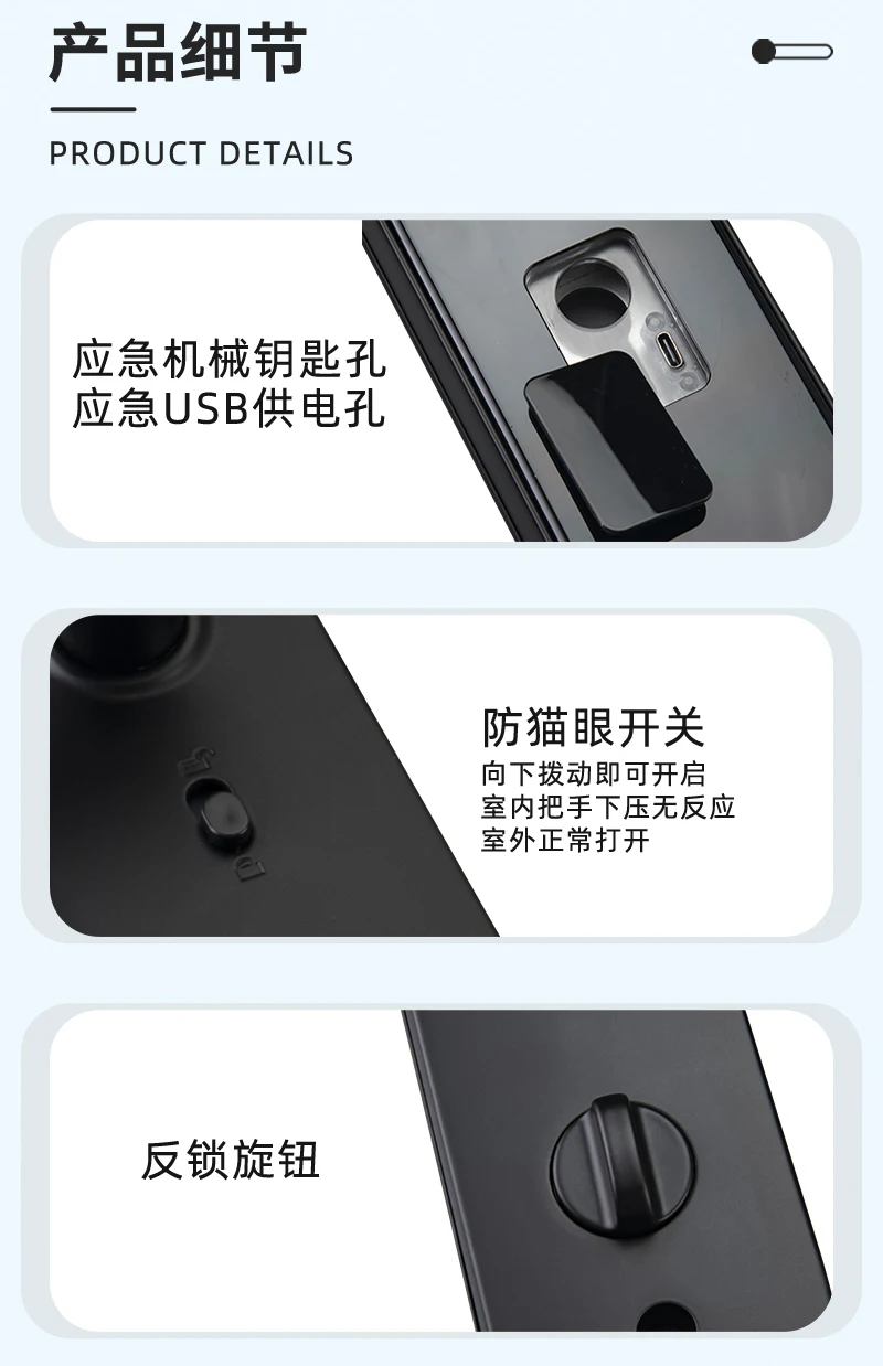 TYSH New Arrival Tuya Wifi Fingerprint Biometric Smart Lock Bluetooth Card Key Smart Door Lock Cerraduras Inteligentes