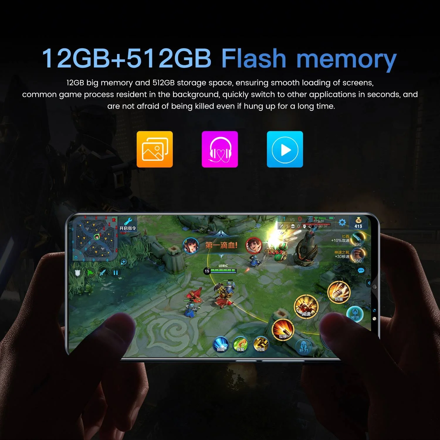 Сверхтонкий мобильный телефон Note30 mini с аккумулятором большой емкости, 5,5 дюймовый android смартфон 12 Гб ПЗУ черный/серый/золотой цвет дешево