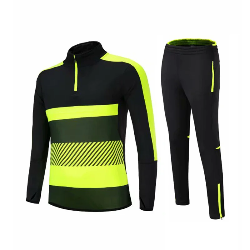 
2021 Custom Two Piece Men Joggers Suits Set Zip Up Set Sweatsuit Tracksuits for man football running track suit for kid 