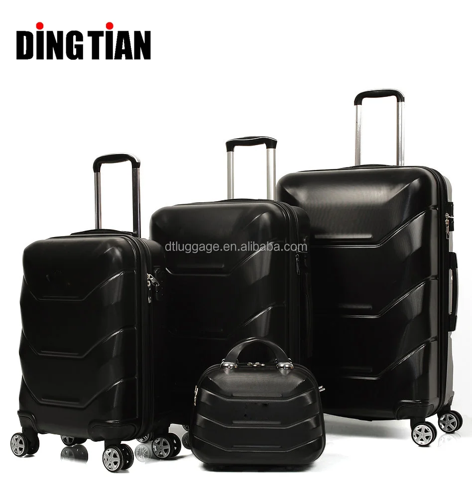 ABS Hard Carry-On Trolley Suitcase Lightweight Unisex 4-in-1 Travel Luggage Set with TSA Lock for School and Business