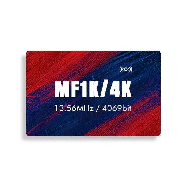 Пользовательский Логотип Печатный ПВХ Бесконтактный 13,56 кГц MF 1K 4K S50 контроль доступа RFID смарт-карта отеля