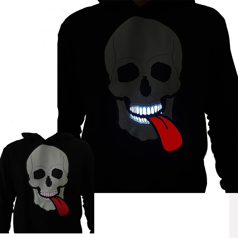 New Arrival  LED shirt Soft LED EL Pane Tshirt Hot pressing process Flexible Light up T shirts  for club,party,cosplay,halloween